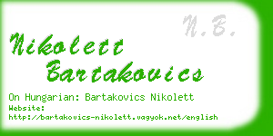 nikolett bartakovics business card